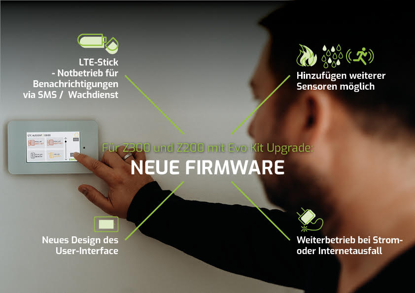 Die neue Eimsig Firmware bietet viele Neuerungen für die Alarmanlage