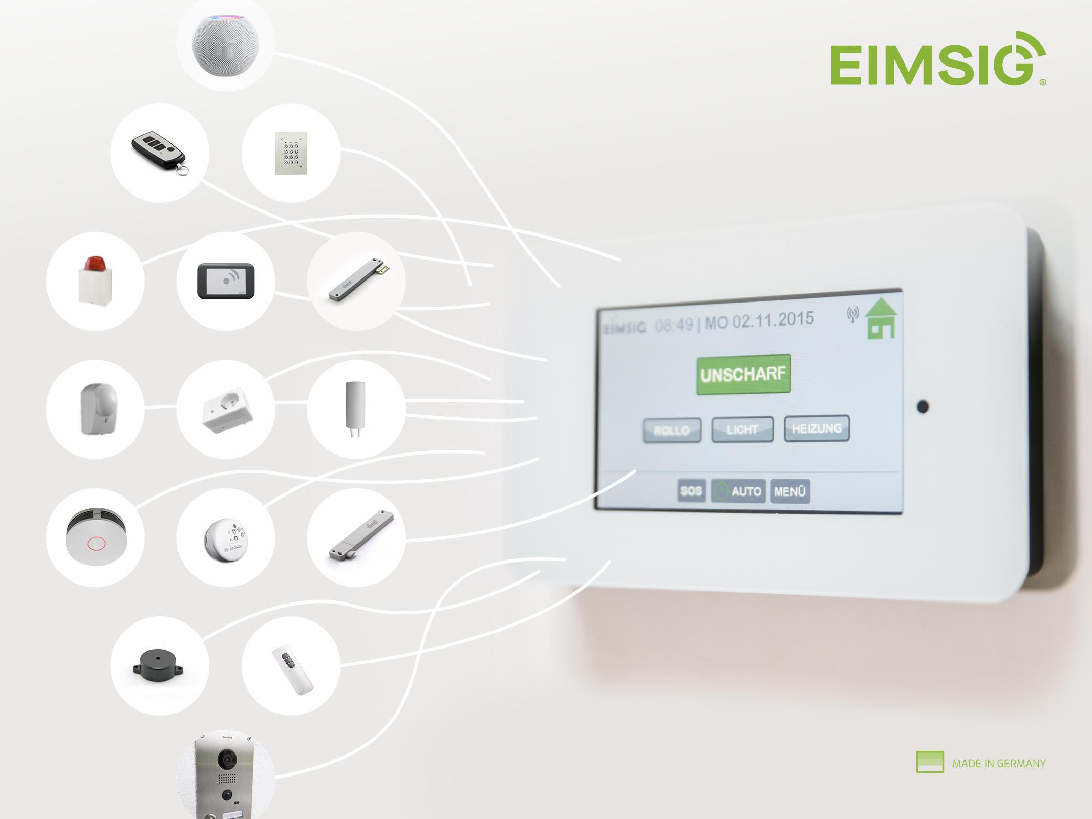 Eimsig Alarmanlagen sind HomeKit-fähig